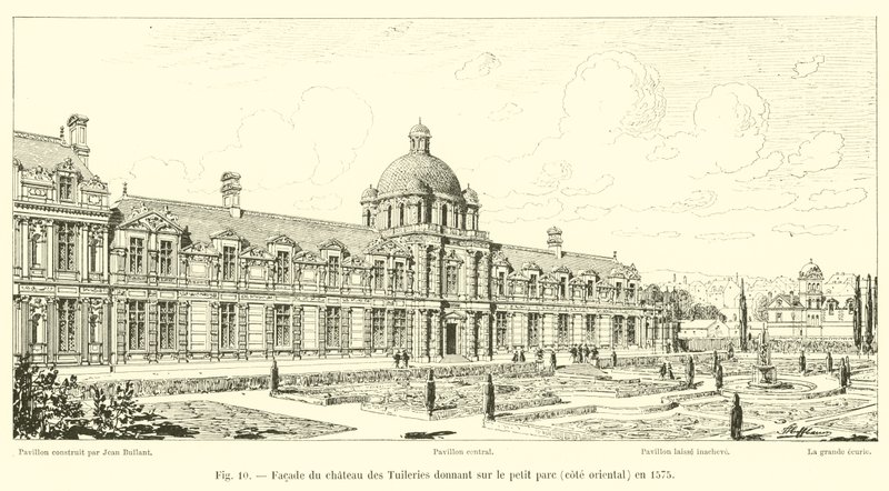 Facade of the Tuileries Castle Overlooking the Small Park, Eastern Side, in 1575 by French School