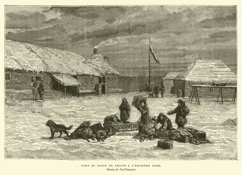 Fort and Trading Post in the Far North of Canada by French School