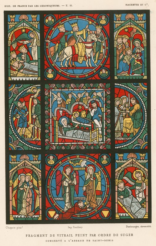 Fragment of Stained Glass Painted by the Order of Suger by French School