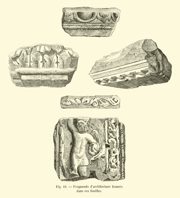 Architectural Fragments Found in These Excavations by French School