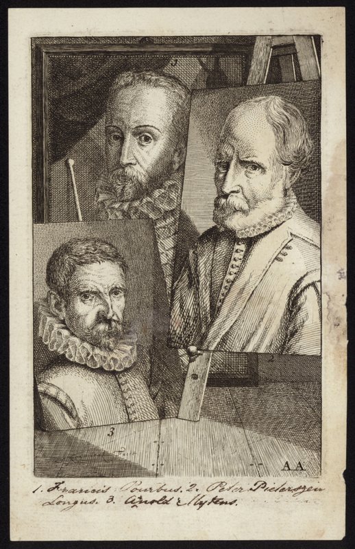 Frans Pourbus, Pieter Pieterszen and Arnold Mytens by French School