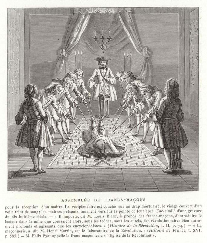 Freemasons Meeting, 18th Century by French School