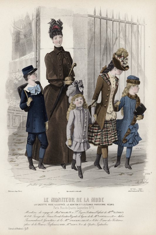 French fashion plate, late 19th century by French School