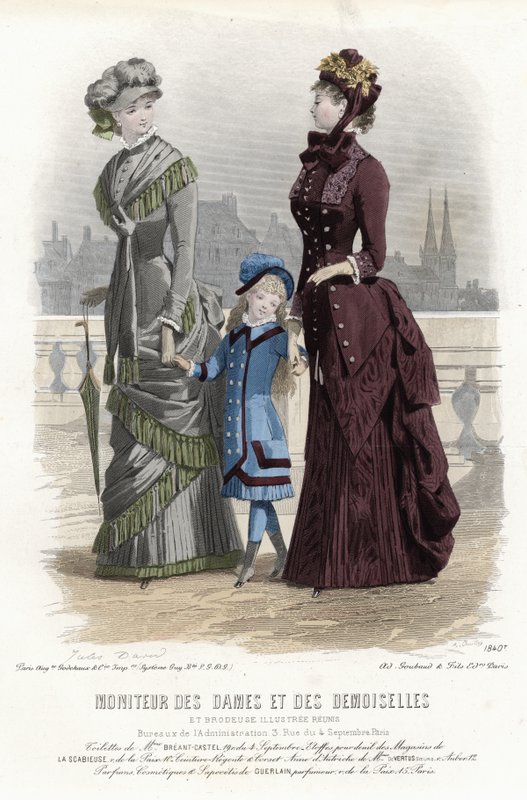 French fashion plate, late 19th century by French School