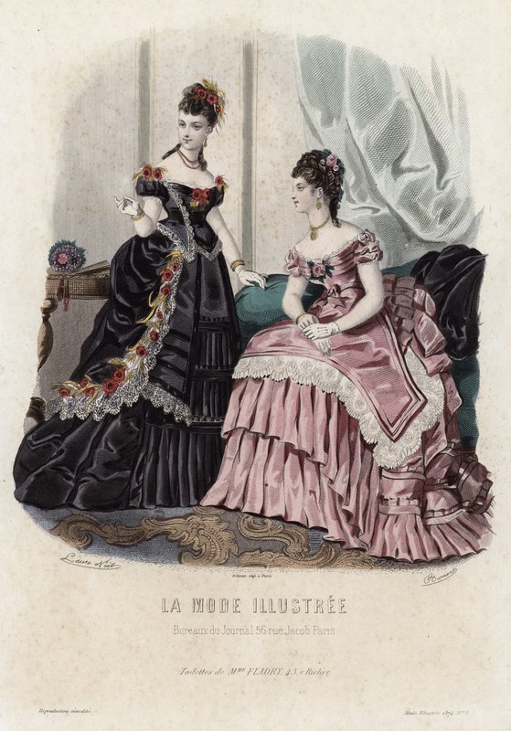 French fashion plate, late 19th century by French School