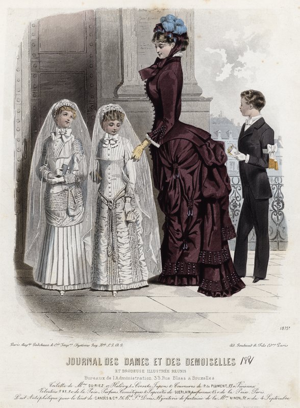 French fashion plate, late 19th century by French School