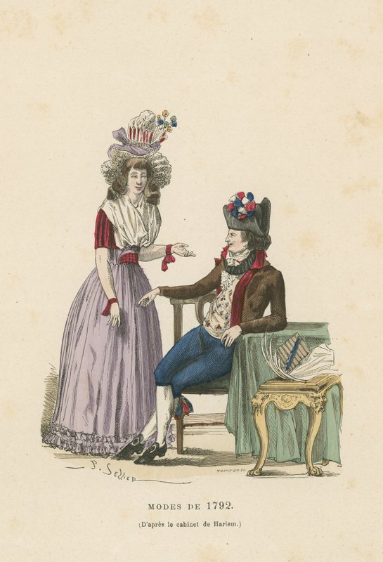 French fashions of 1792 by French School