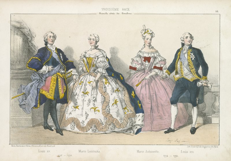 French Kings and Queens of the Elder Branch of the Bourbons by French School