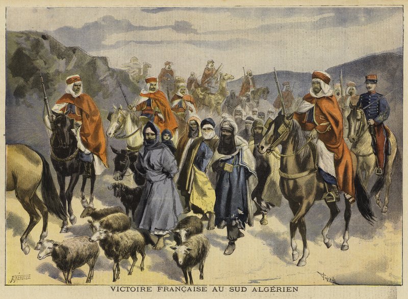 French victory in southern Algeria, 1897 by French School