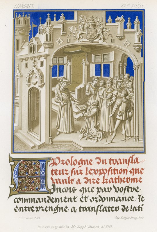 Frontispiece in Grisaille of a Manuscript by French School