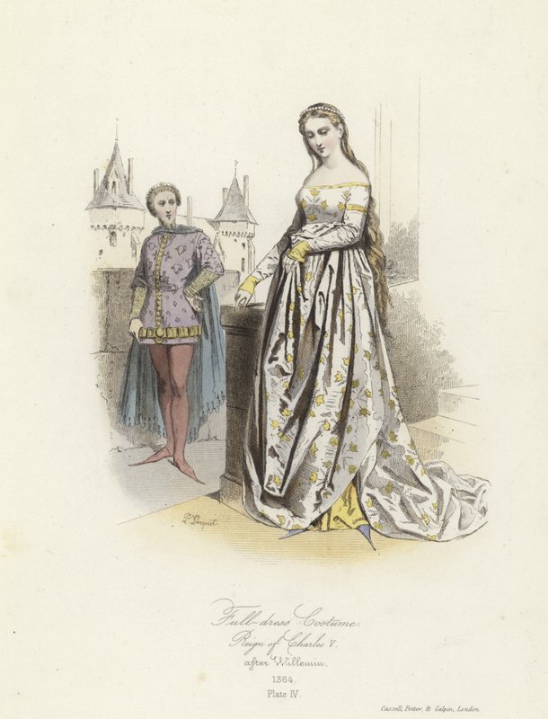 Full Dress Costume of the Reign of Charles V of France by French School