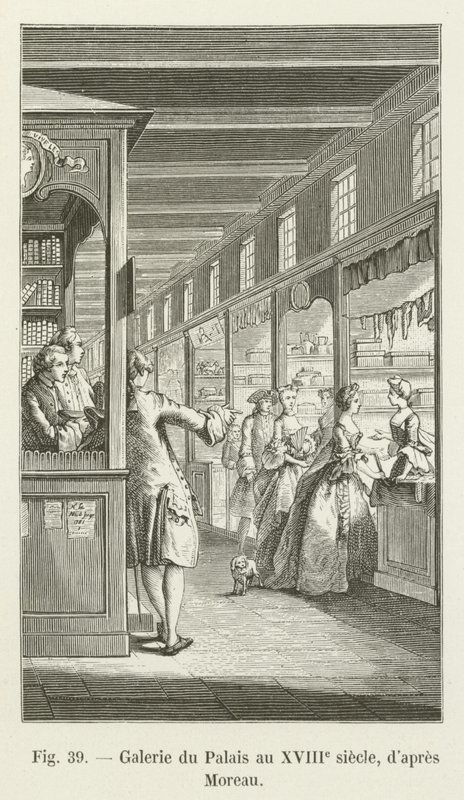Gallery of the Palace in the 18th century, after Moreau by French School