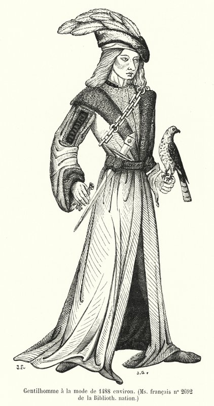 Gentleman in Fashion of Around 1488 by French School