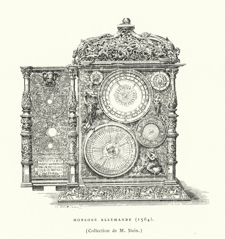 German clock, 1564 by French School