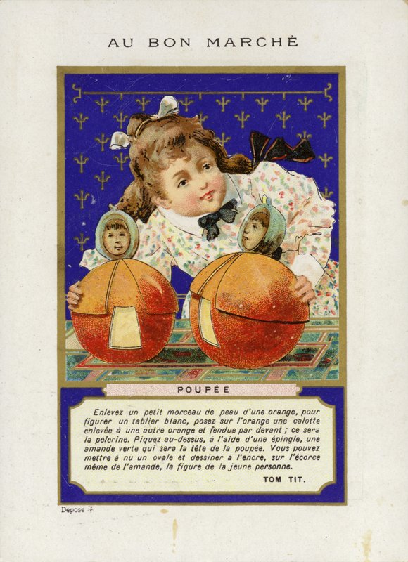 Girl Playing with Rolling Dolls, Poupee by French School