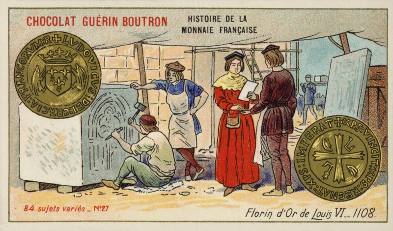 Gold florin of Louis VI by French School