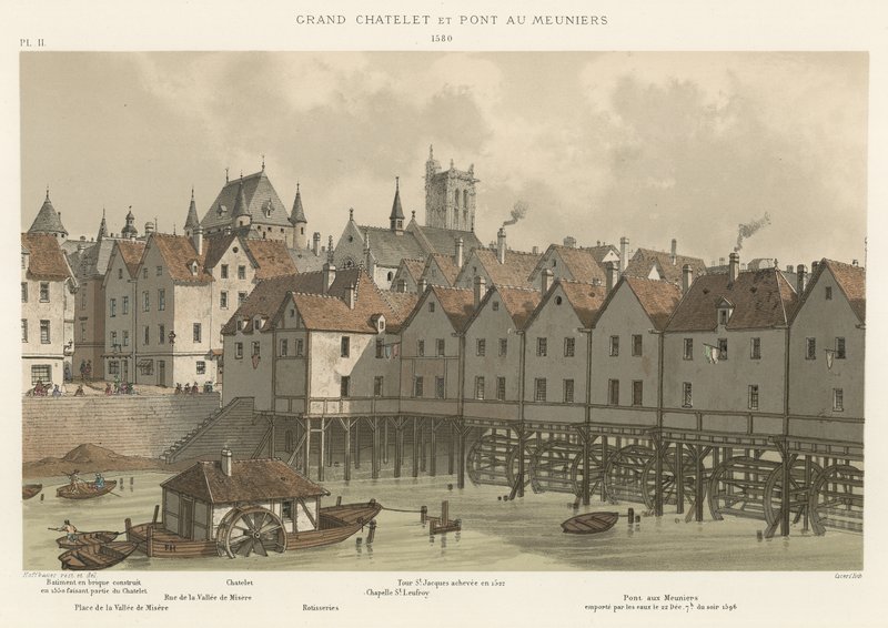 Grand Châtelet and Pont au Meuniers, 1580 by French School