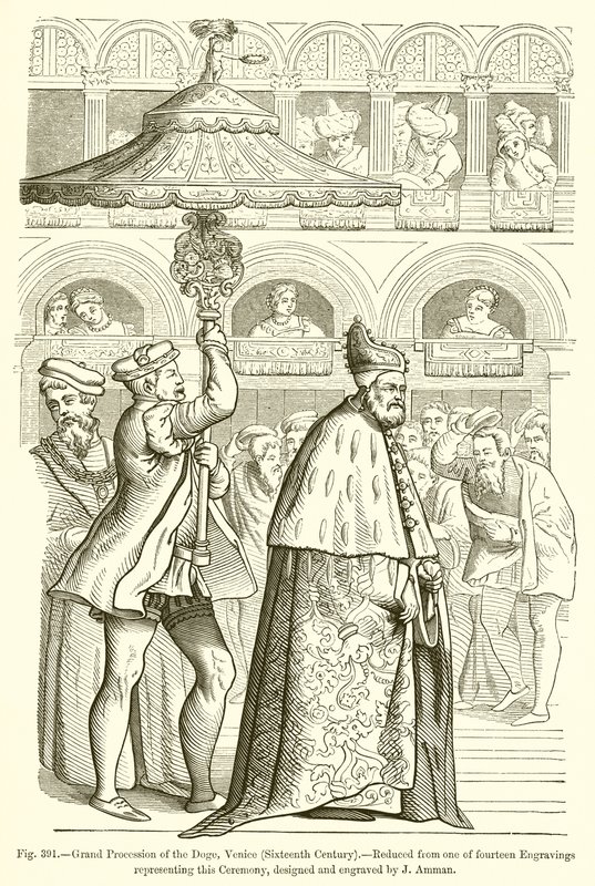 Grand Procession of the Doge, Venice by French School