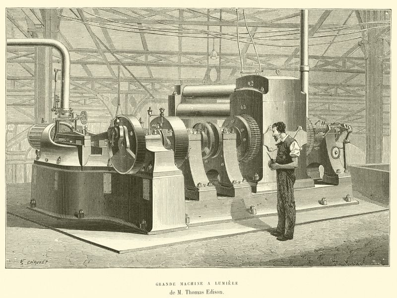 Great Light Machine by Mr. Thomas Edison by French School