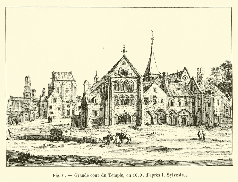 Great courtyard of the Temple, in 1650; after I. Sylvestre by French School