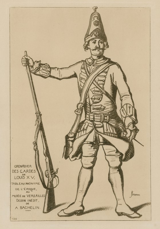 Grenadier of the Guards of Louis XV by French School