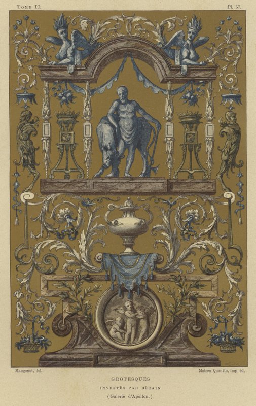 Grotesque Designed by Jean Berain, 17th or 18th Century by French School