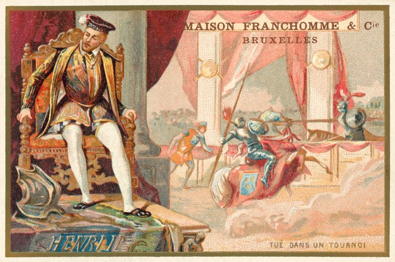 Henry II of France killed at a tournament by Gabriel Montgomery by French School