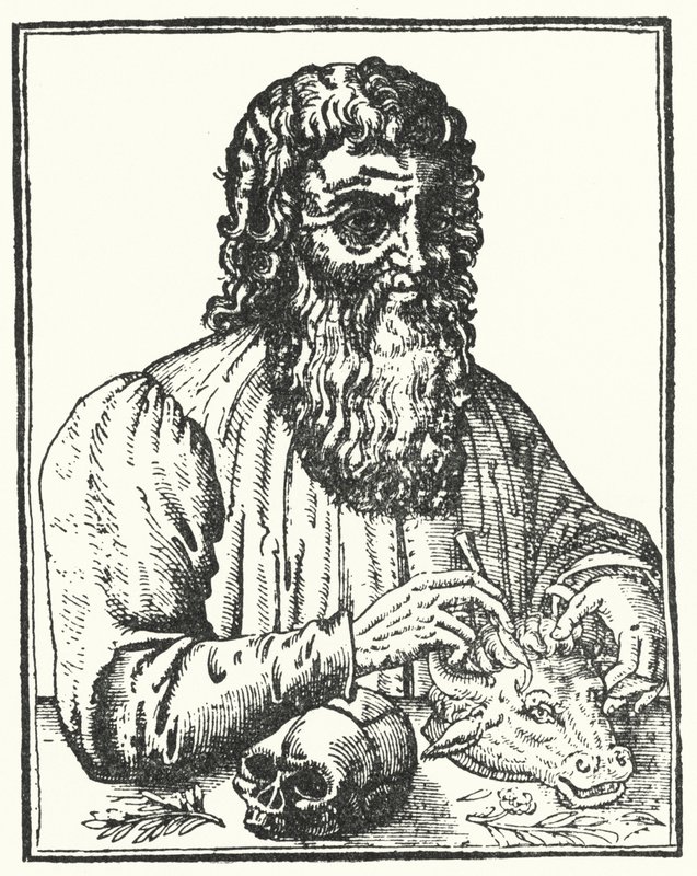 Hippocrates of Coos, The Prince of Physicians (engraving) by French School