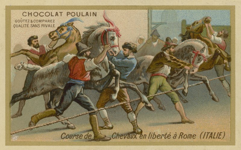 Horse Racing in Rome by French School