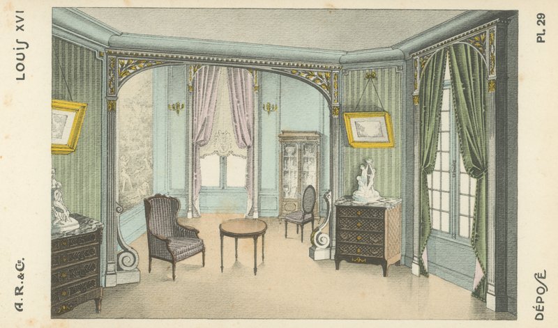 Illustration from interior design product catalogue from A R & Cie, France by French School