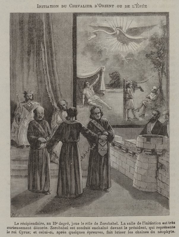 Initiation of a Knight of the Sword, or Knight of the East by French School