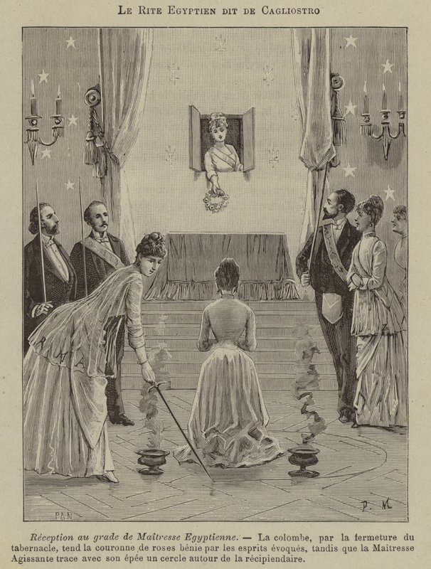 Initiation of a Mistress of Egypt in the Egyptian Rite by French School