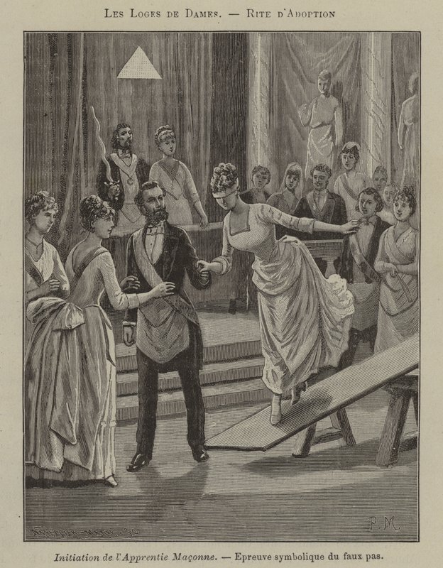 Initiation of an apprentice mason in a women
