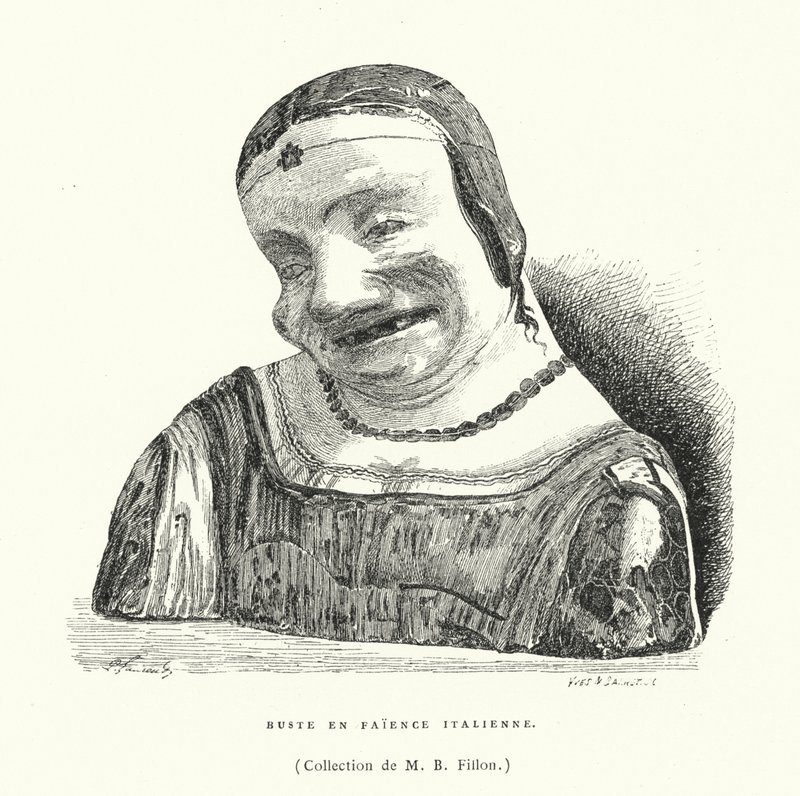 Italian Faience Bust by French School