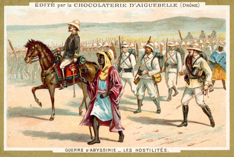 Italian troops on the march, First Italo-Ethiopian War by French School
