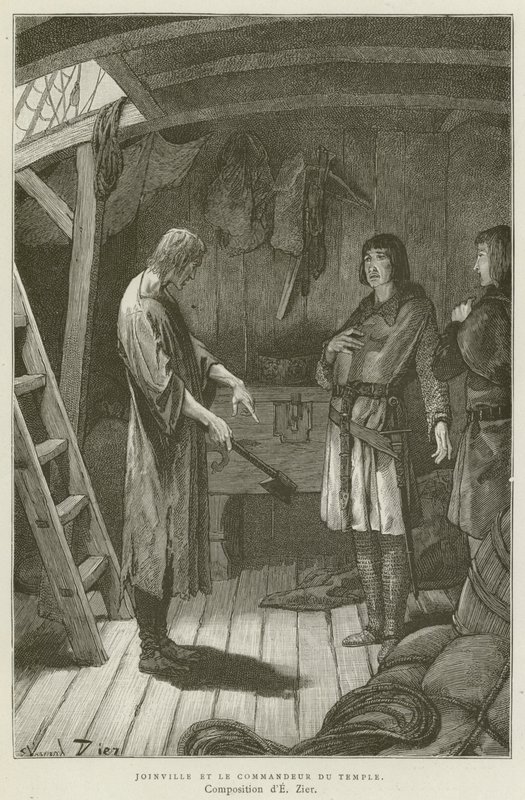 Joinville and the Commander of the Temple by French School