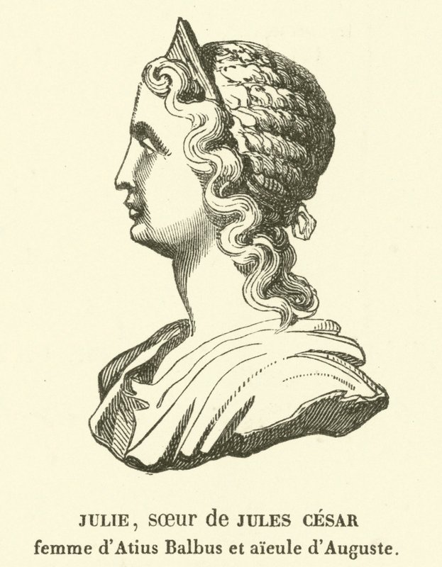 Julia Minor, sister of Julius Caesar, wife of Marcus Atius Balbus, and maternal grandmother of Augustus by French School