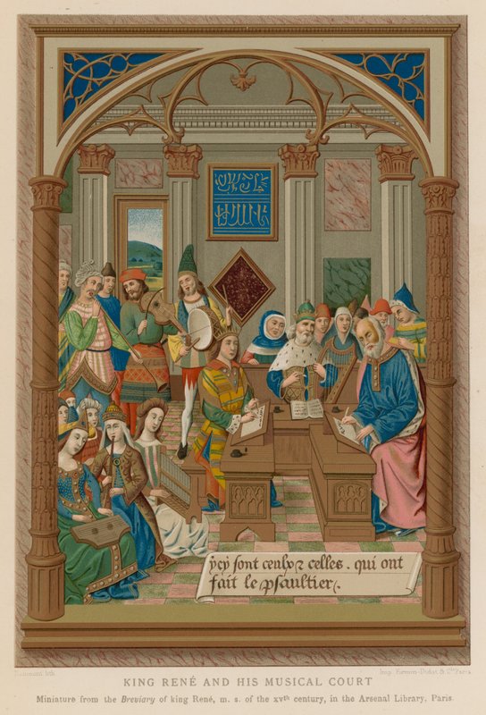 King Rene and his Musical Court by French School