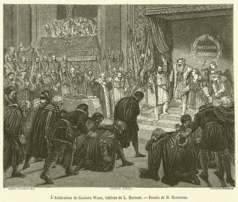 The Abdication of Gustav Vasa by French School