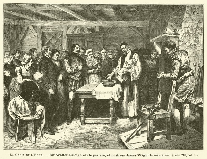 The Cross and the Sword (engraving) by French School