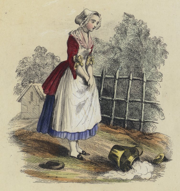 The Milkmaid and the Pot of Milk by French School