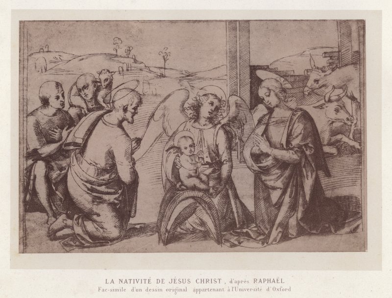 The Nativity of Jesus Christ, after Raphael, Facsimile of an Original Drawing Belonging to the University of Oxford by French School
