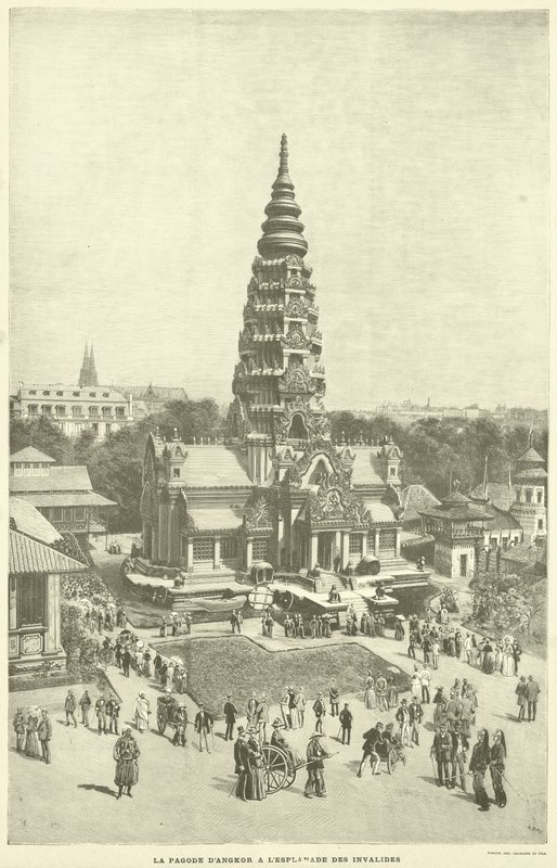 The Pagoda of Angkor at the Esplanade des Invalides by French School