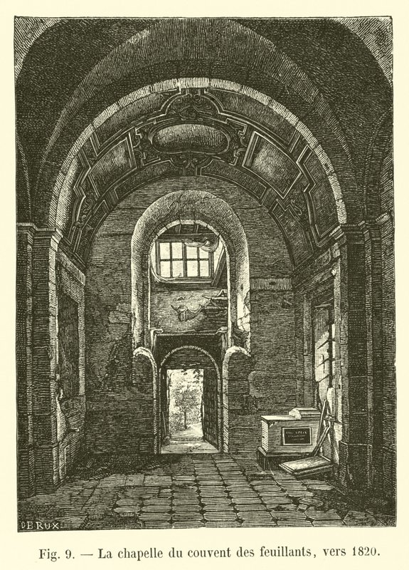 The Chapel of the Feuillants Convent, circa 1820 by French School