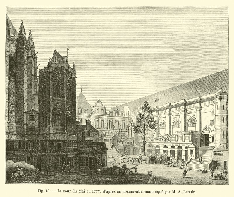 The Court of May in 1777, after a document communicated by M A Lenoir by French School