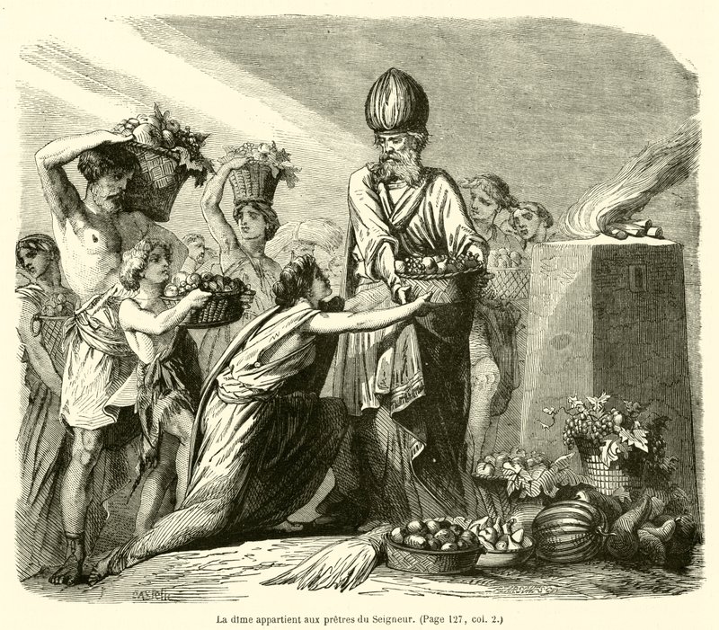 The Tithe Belongs to the Priests of the Lord by French School