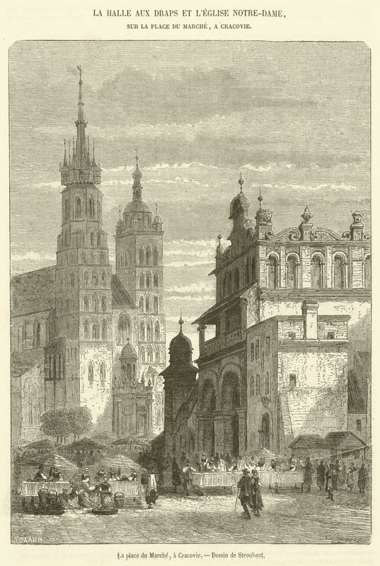 The Market Square in Krakow by French School