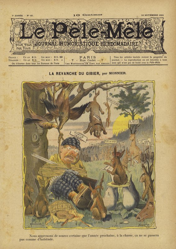 The Revenge of the Game. Illustration for Le Pele-Mele by French School