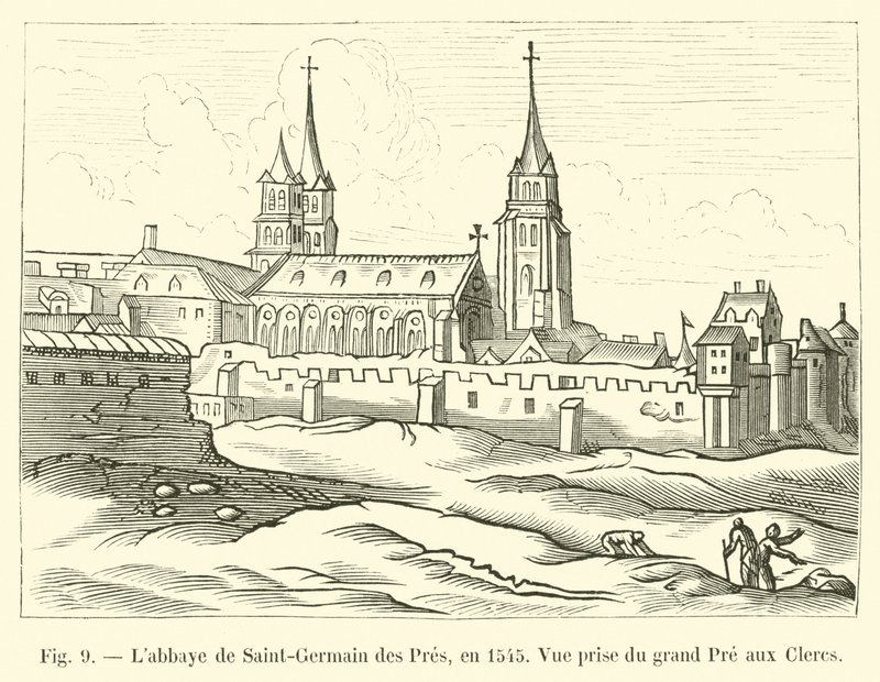 The Abbey of Saint-Germain des Pres, in 1545, View Taken from the Grand Pre aux Clercs by French School