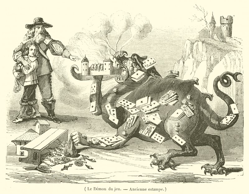 The Demon of Gambling by French School